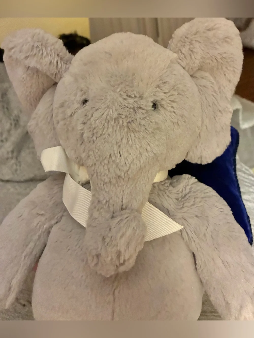 Pottery Barn Kids Nursery Collections Plush Grey Elephant. Clean & Sanitized. EC
